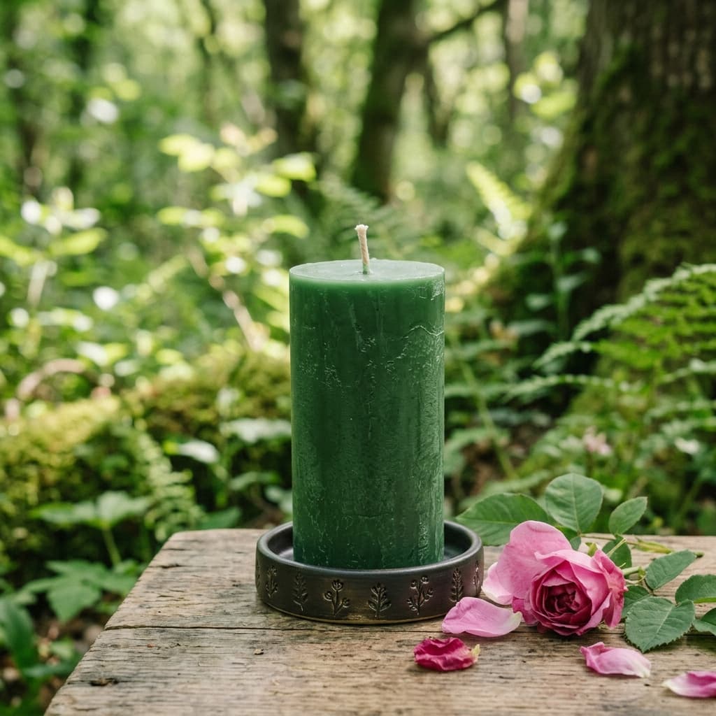 Bougie Rituelle Chakra Coeur — Verte