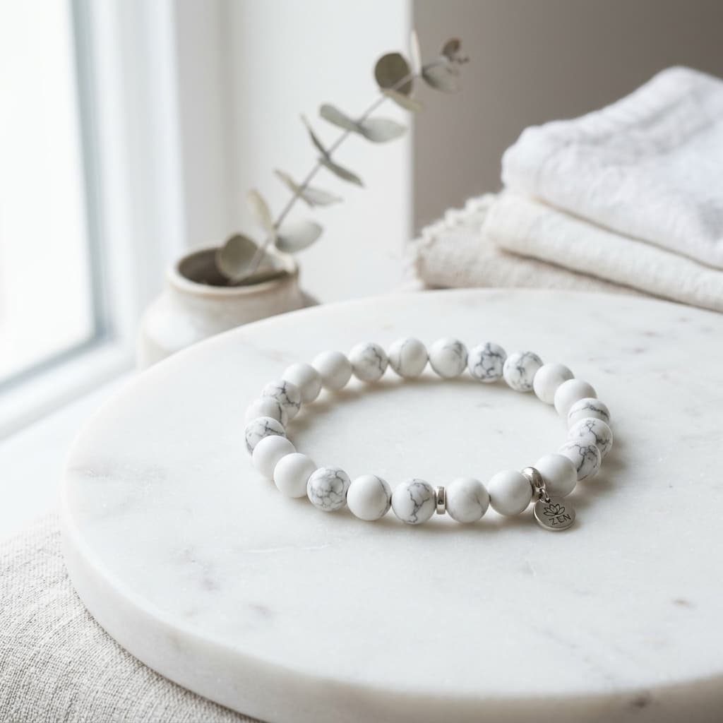 Bracelet Perles Howlite « Calme »