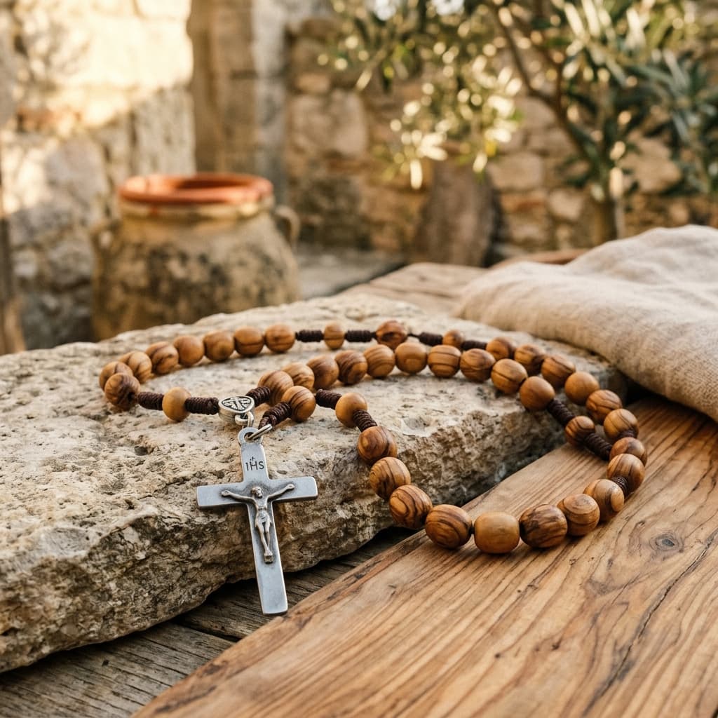 Tasbih / Chapelet Artisanal Bois d'Olivier