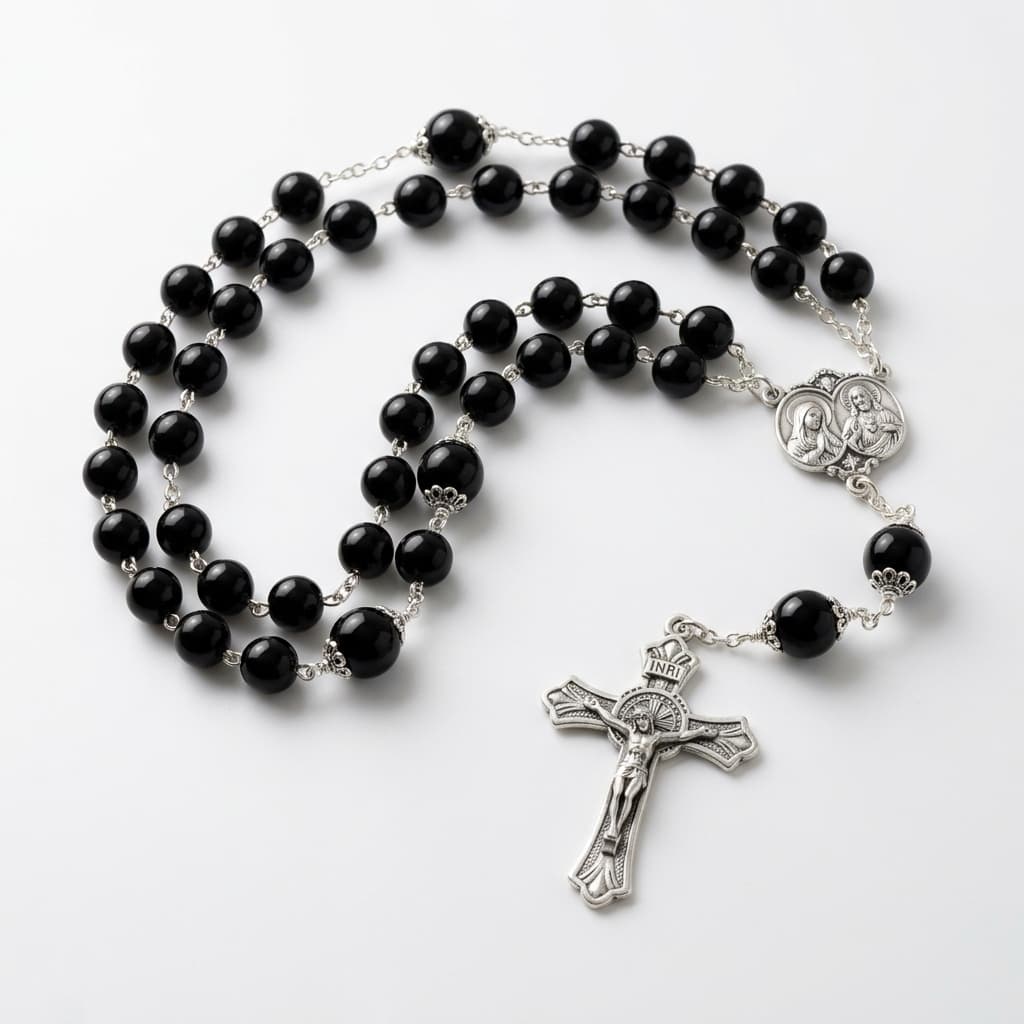 Tasbih / Chapelet Onyx Noir — Taille Normale