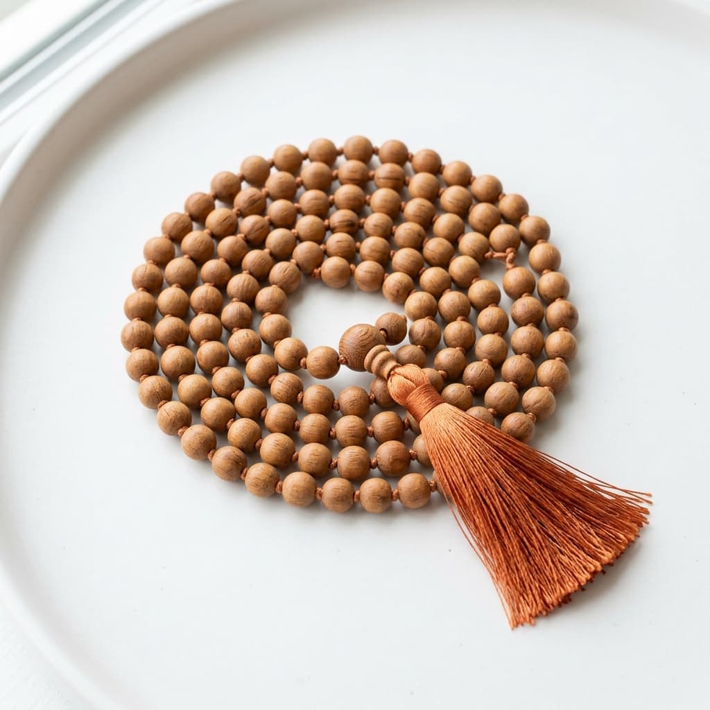 Mala 108 Perles en Bois de Santal