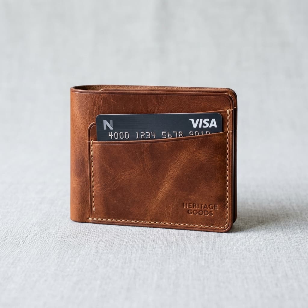 Portefeuille Minimaliste Cuir Végétal