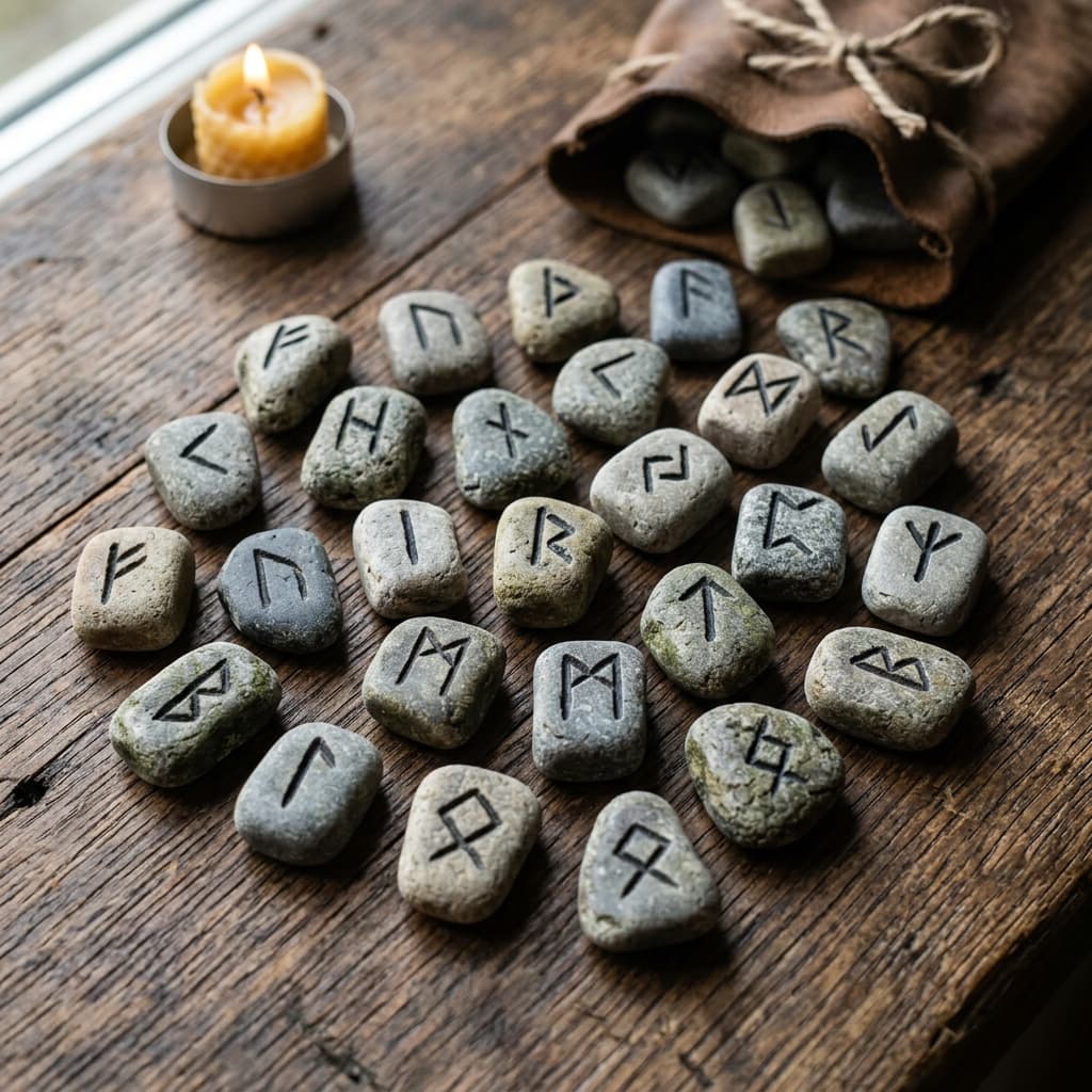 Runes Pierre Naturelle — Set 25 Runes