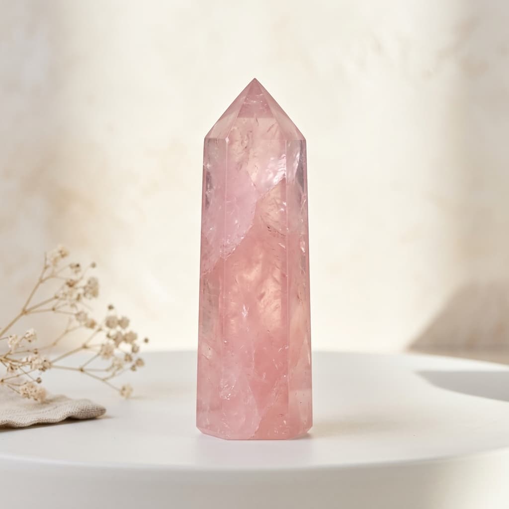 Tour Quartz Rose — 10 cm