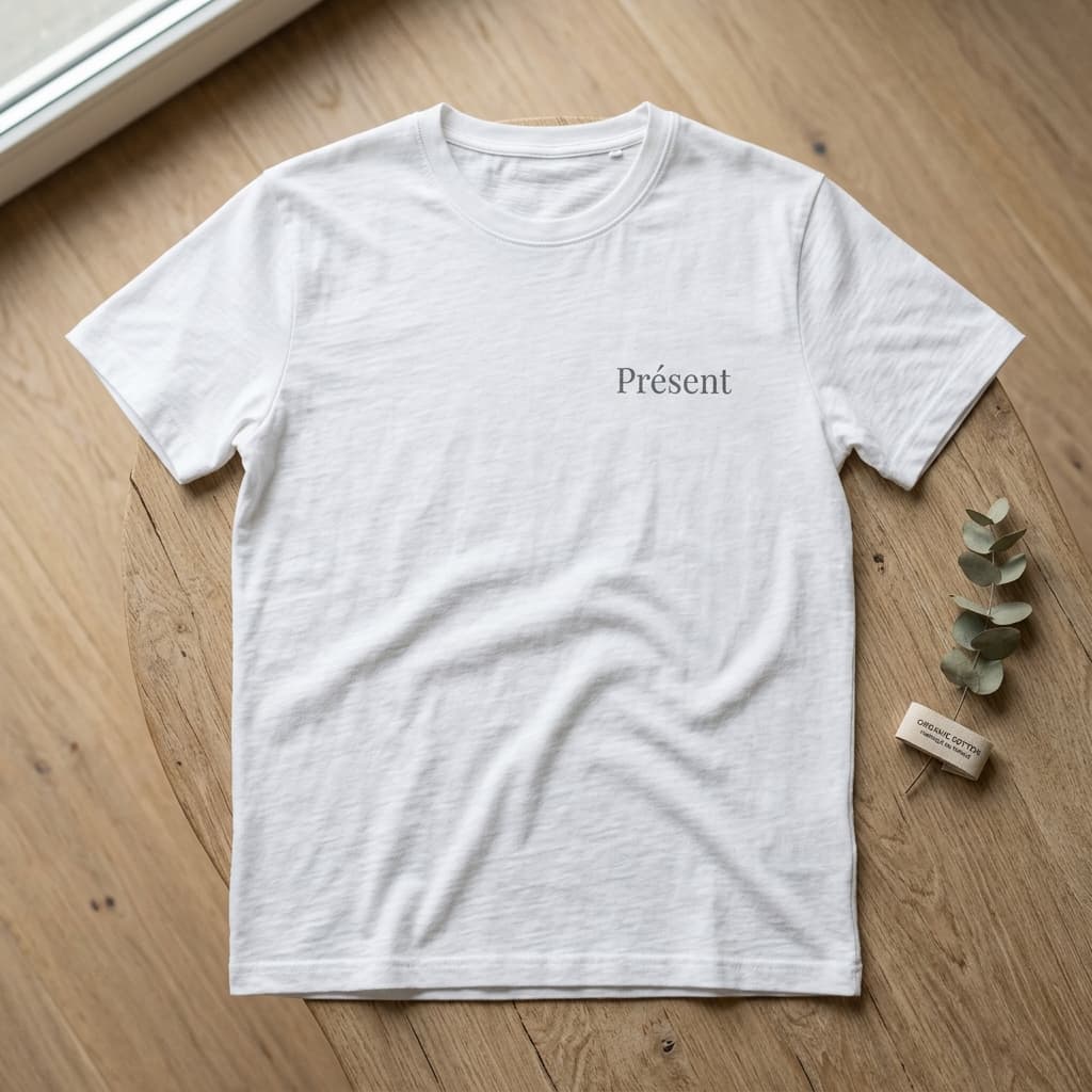 T-shirt « Présent » — Coton Bio