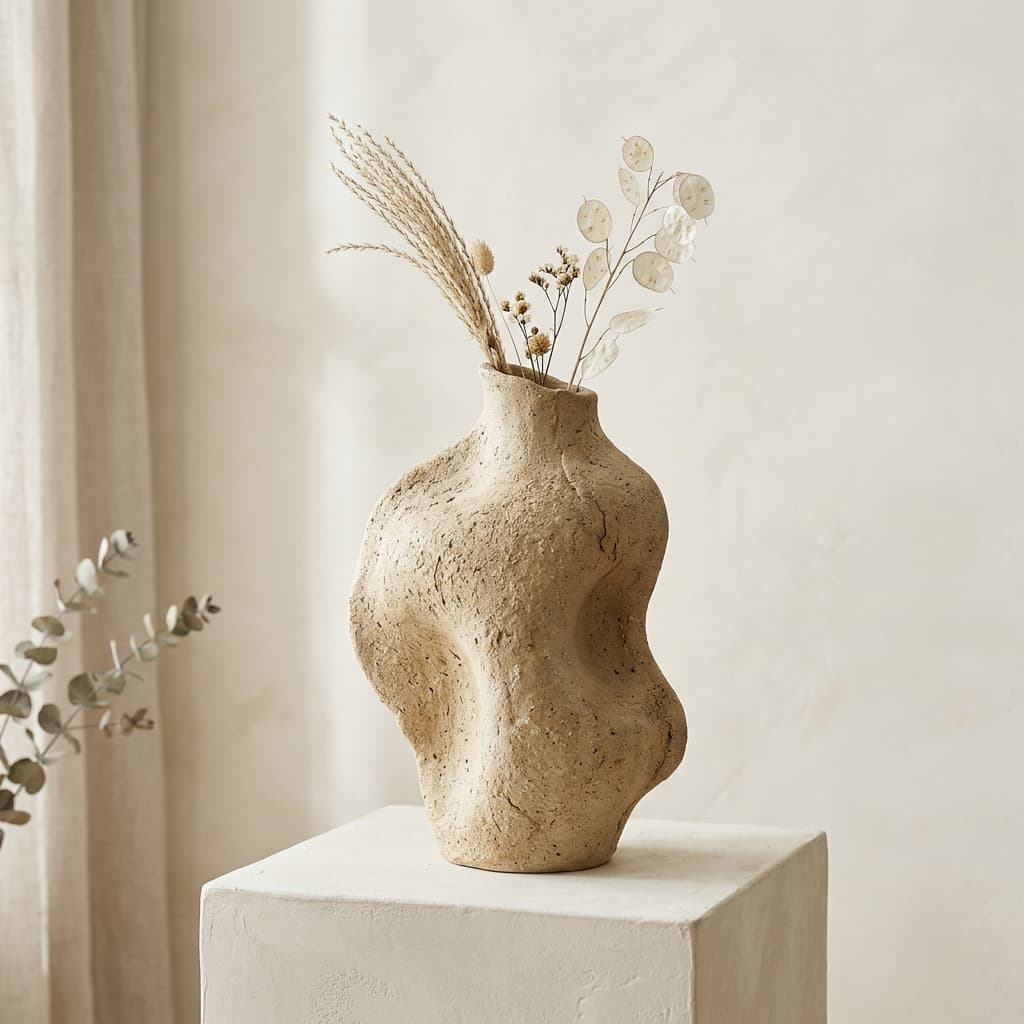 Vase Sculptural en Céramique